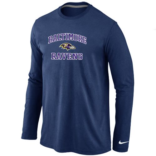 Nike Baltimore Ravens Heart & Soul Long Sleeve NFL T-Shirt - Dark Blue